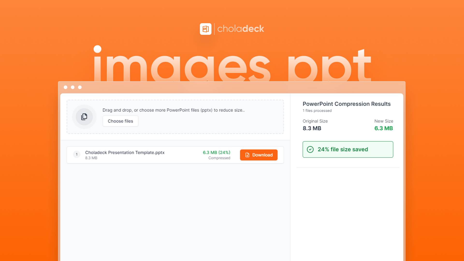 Compress Images In PPT Free Tool