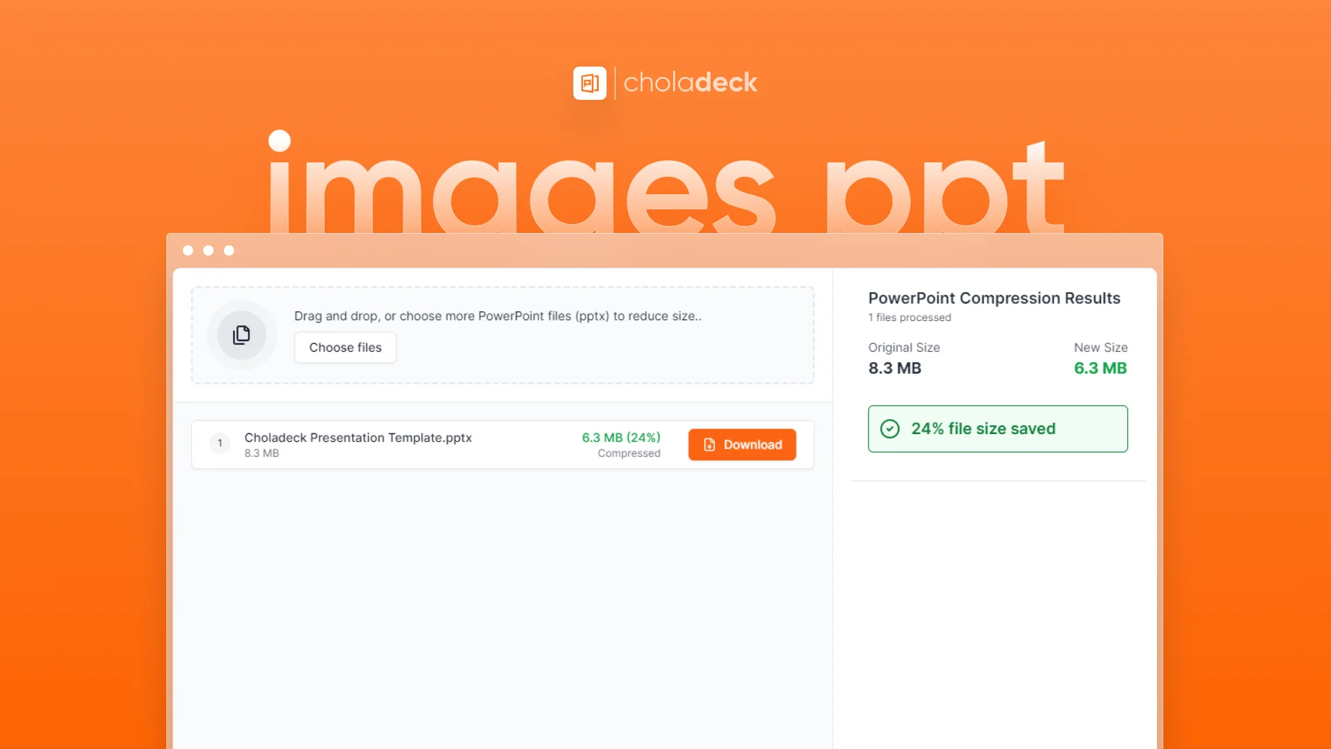 Compress Images In PPT Free Tool