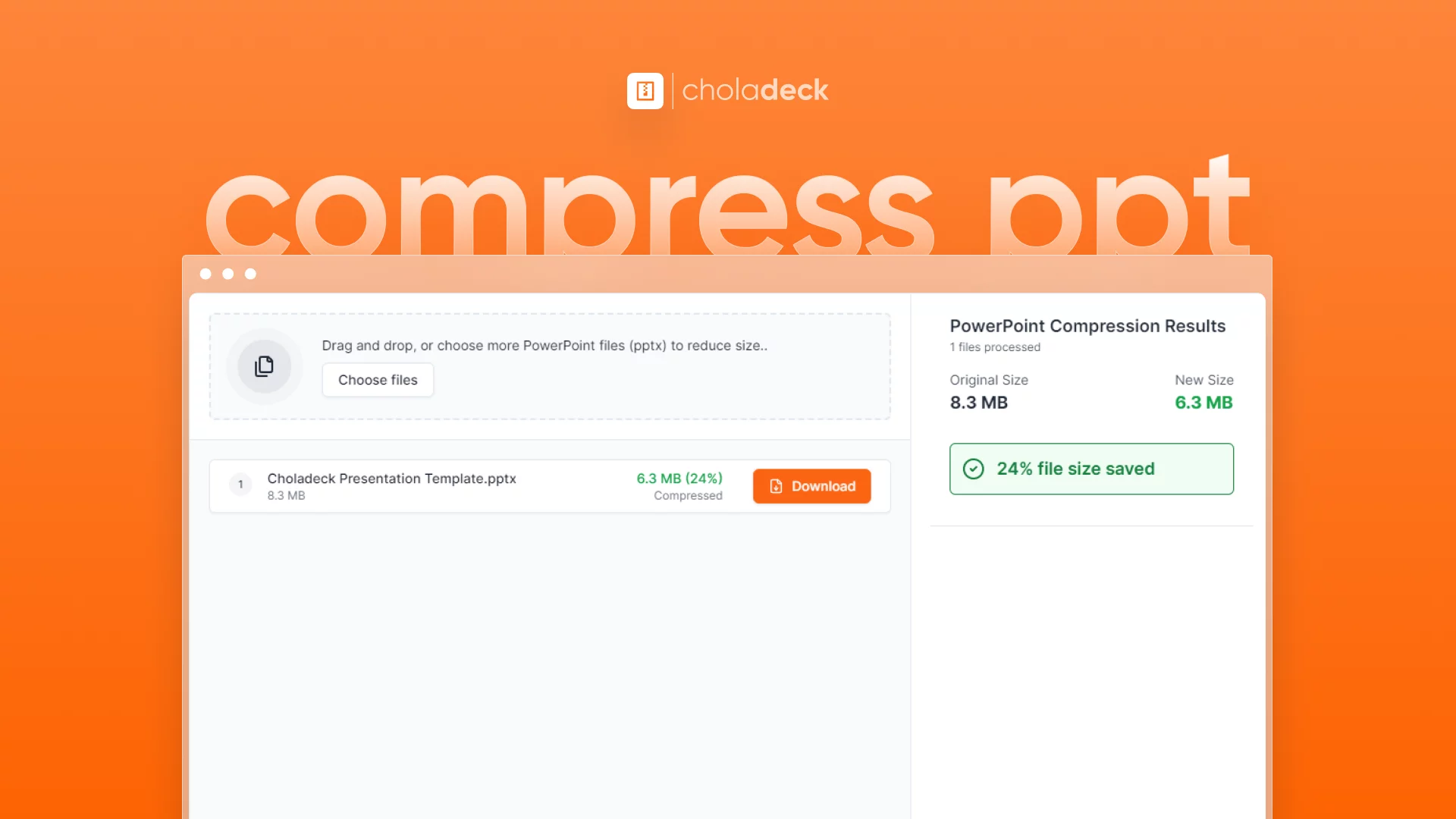 Compress PPT Free Tool