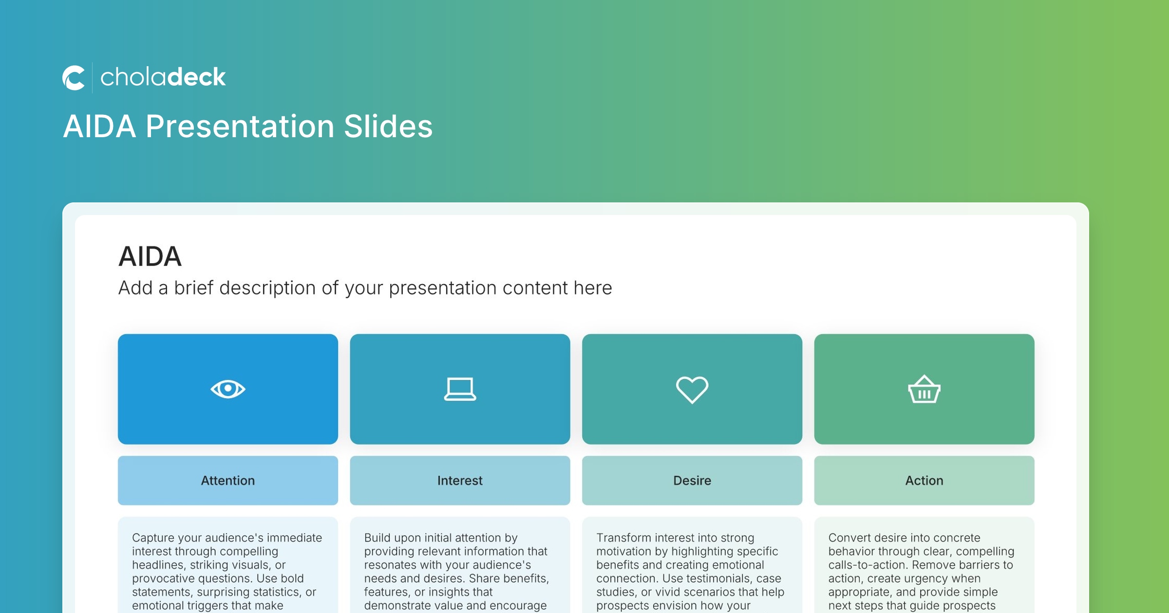 AIDA Model Slides: Guide Customers from Attention to Action