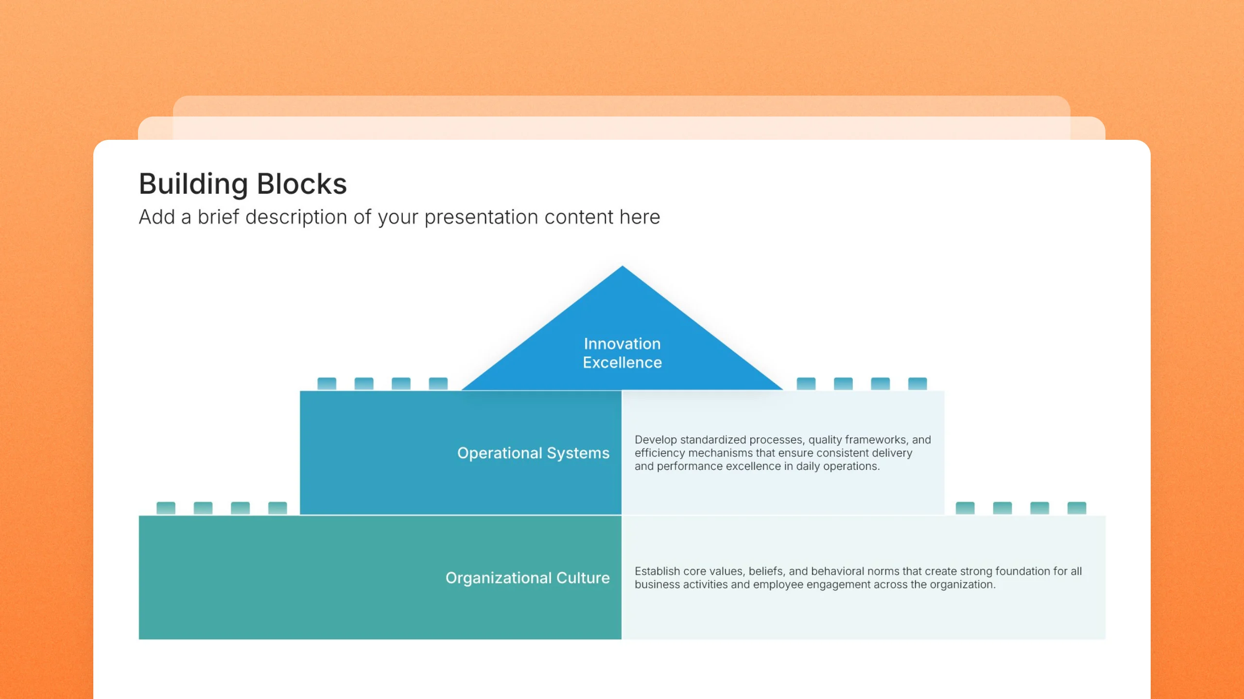 Building blocks slide templates, 6 editable layouts