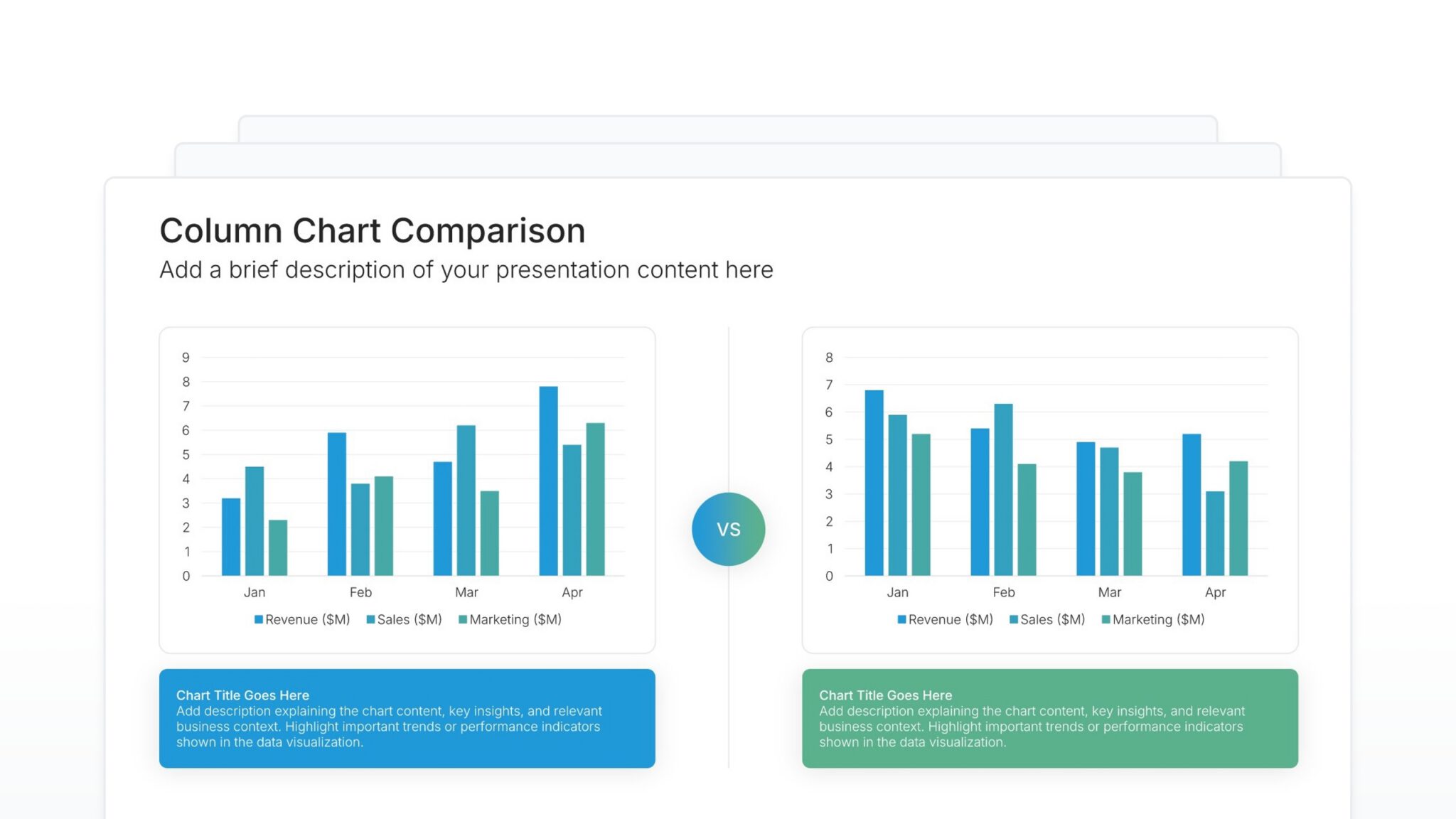 Comparison Chart Slides: Present Data Side by Side
