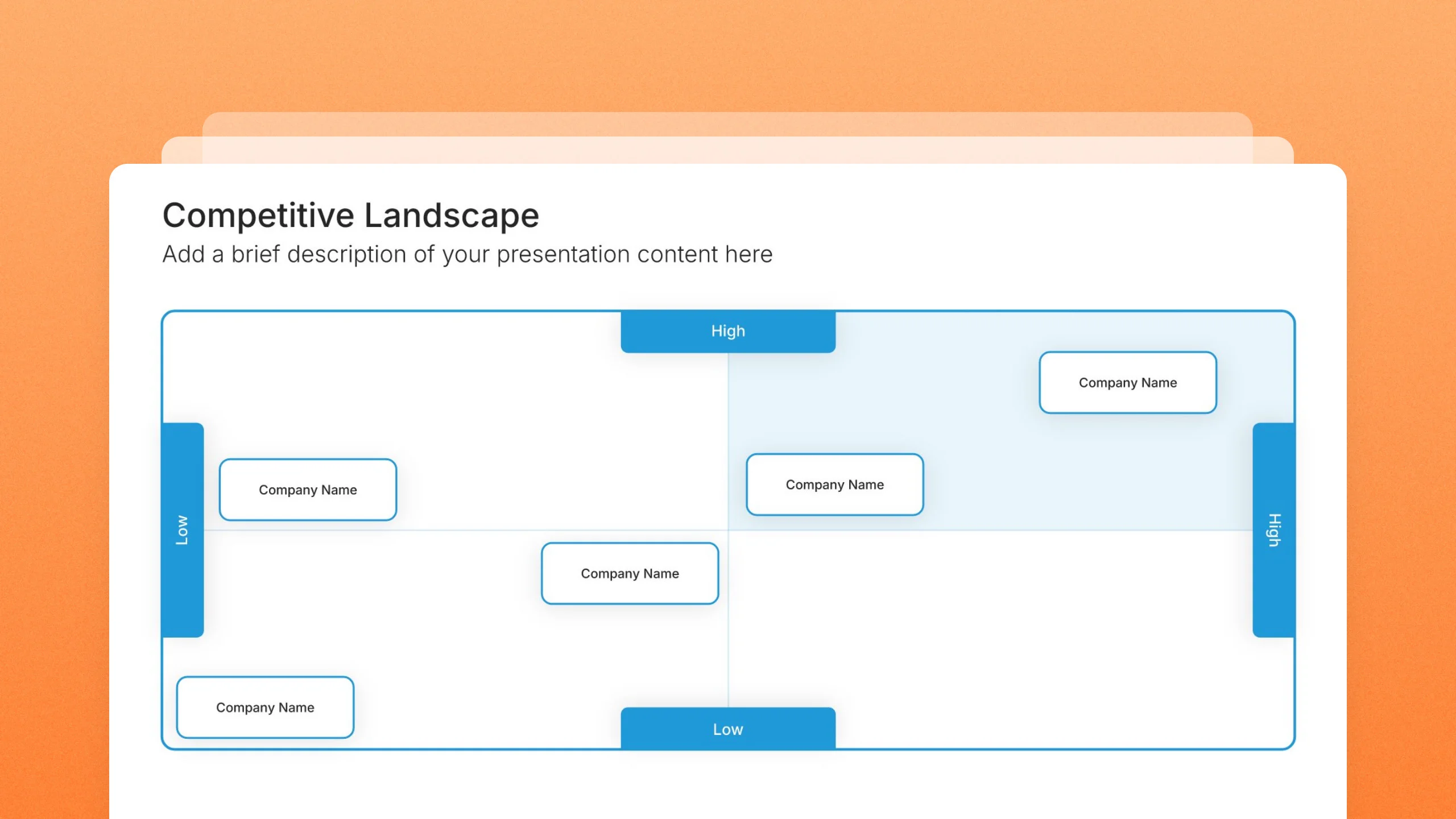 Competitive landscape slide templates, 7 editable layouts