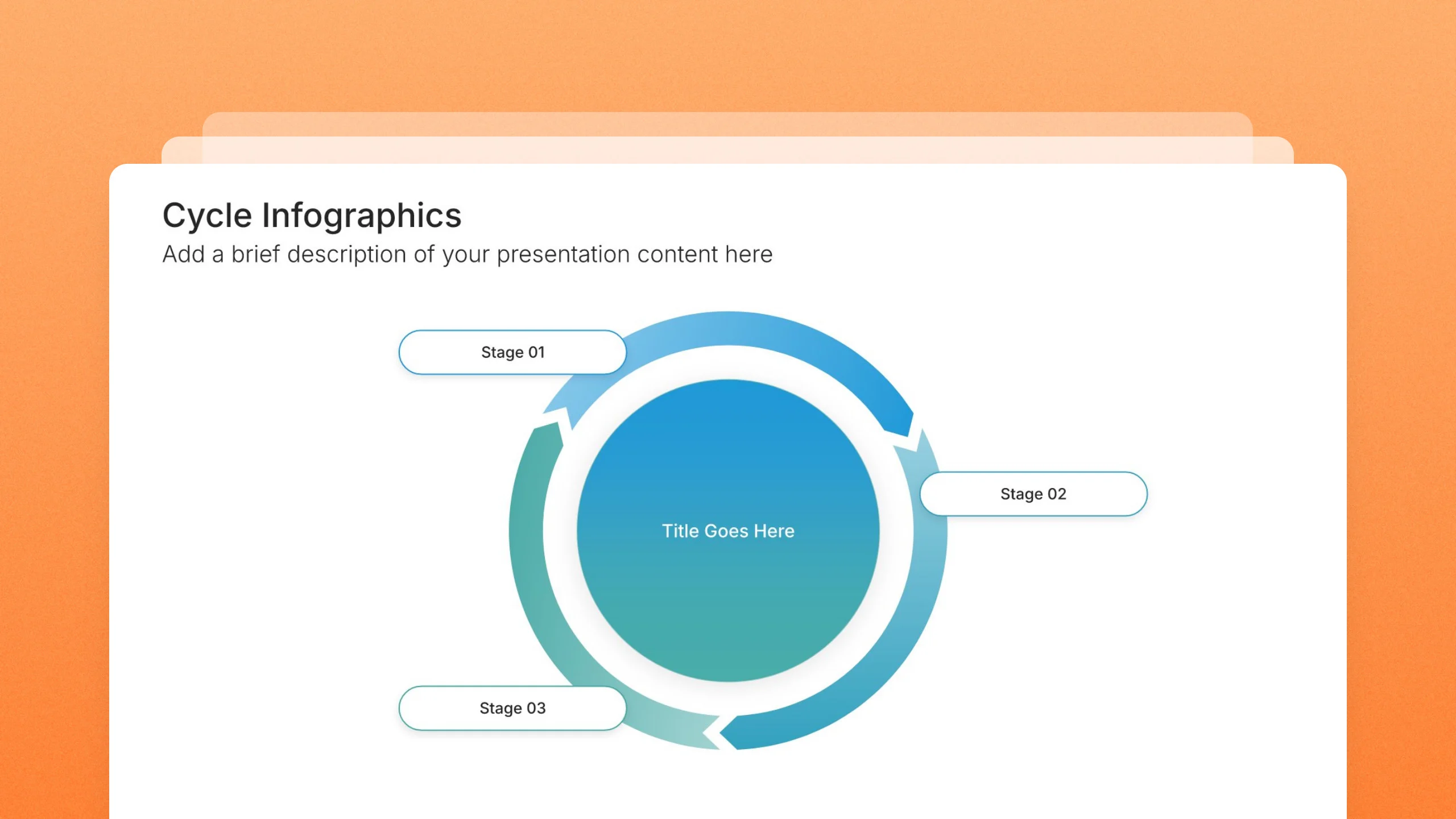 Cycle infographic slides, 30 editable layouts
