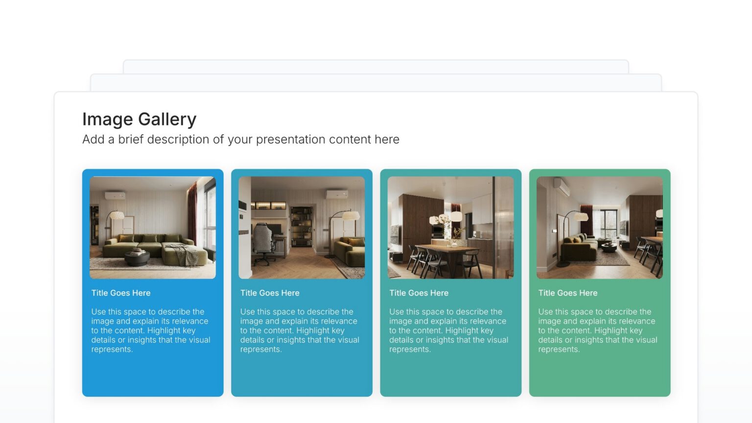 Image Gallery Slides: Arrange Multiple Visuals Together
