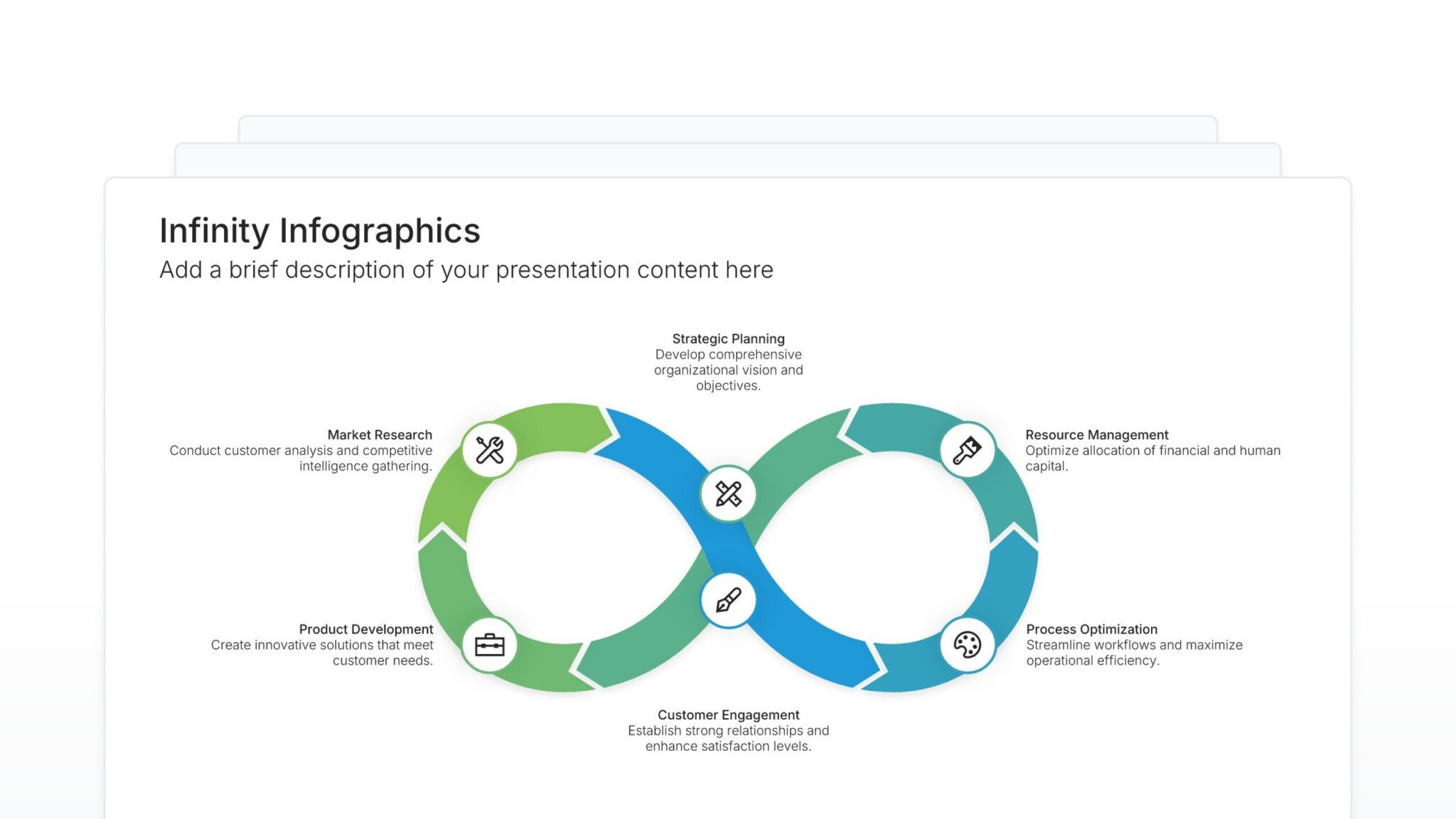 Infinity Infographic Slides: Visualize Continuous Processes