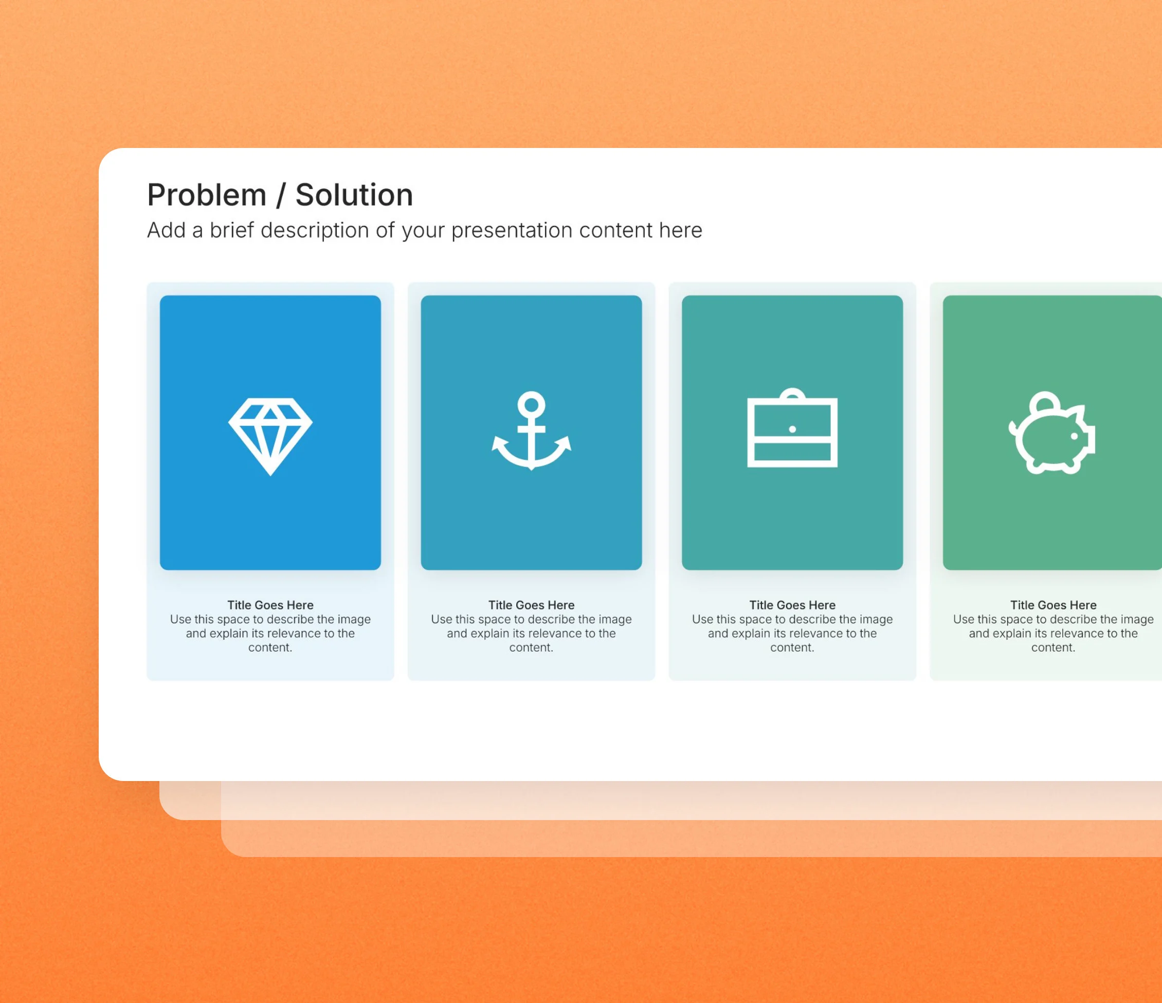 Problem and solution slides in the Choladeck slide library