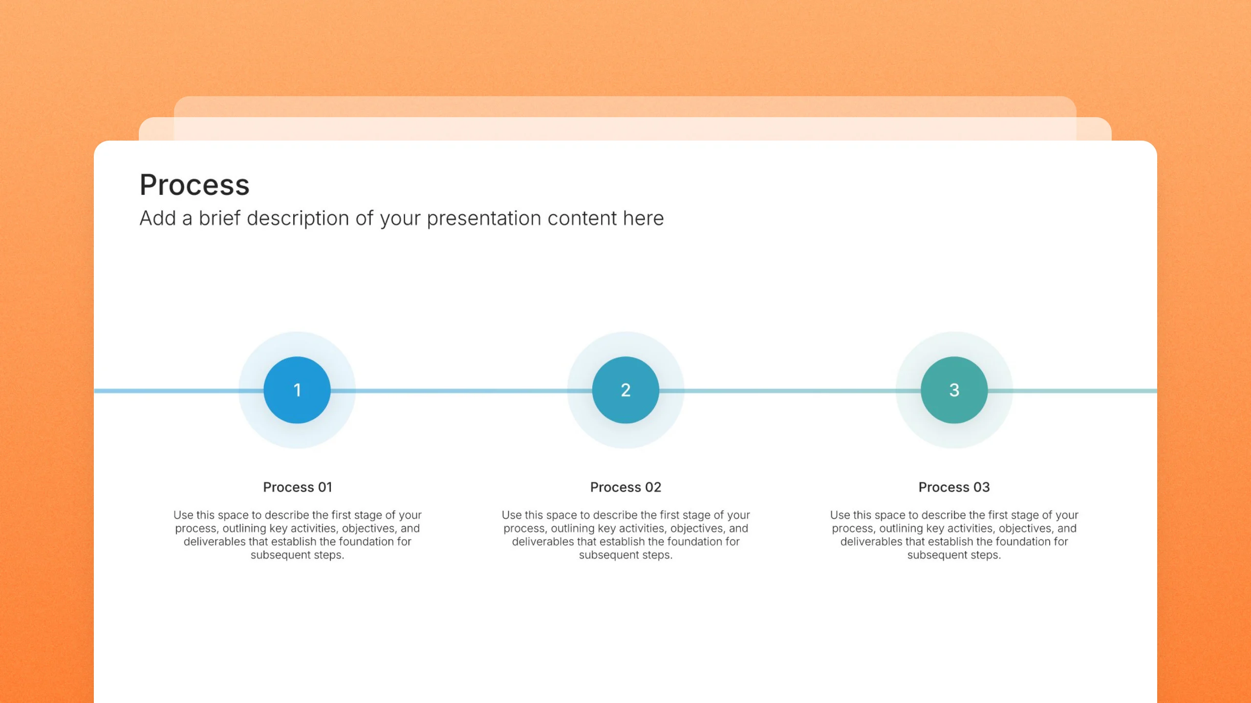 Horizontal process slides, 121 editable layouts