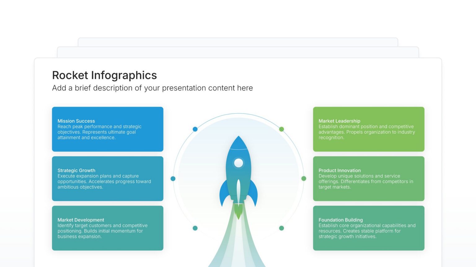 Rocket Infographic Slides: Show Growth and Launch Stages