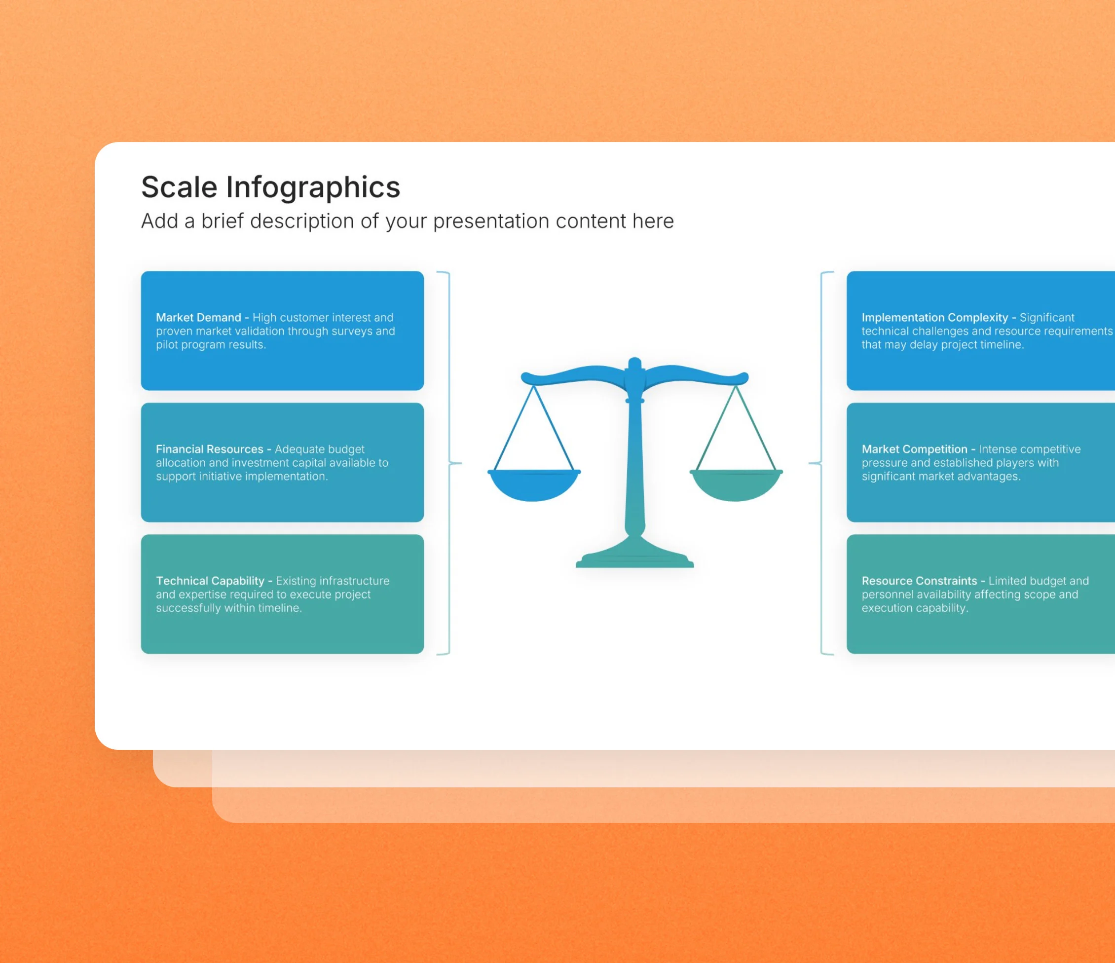 Scale infographic slides in the Choladeck slide library