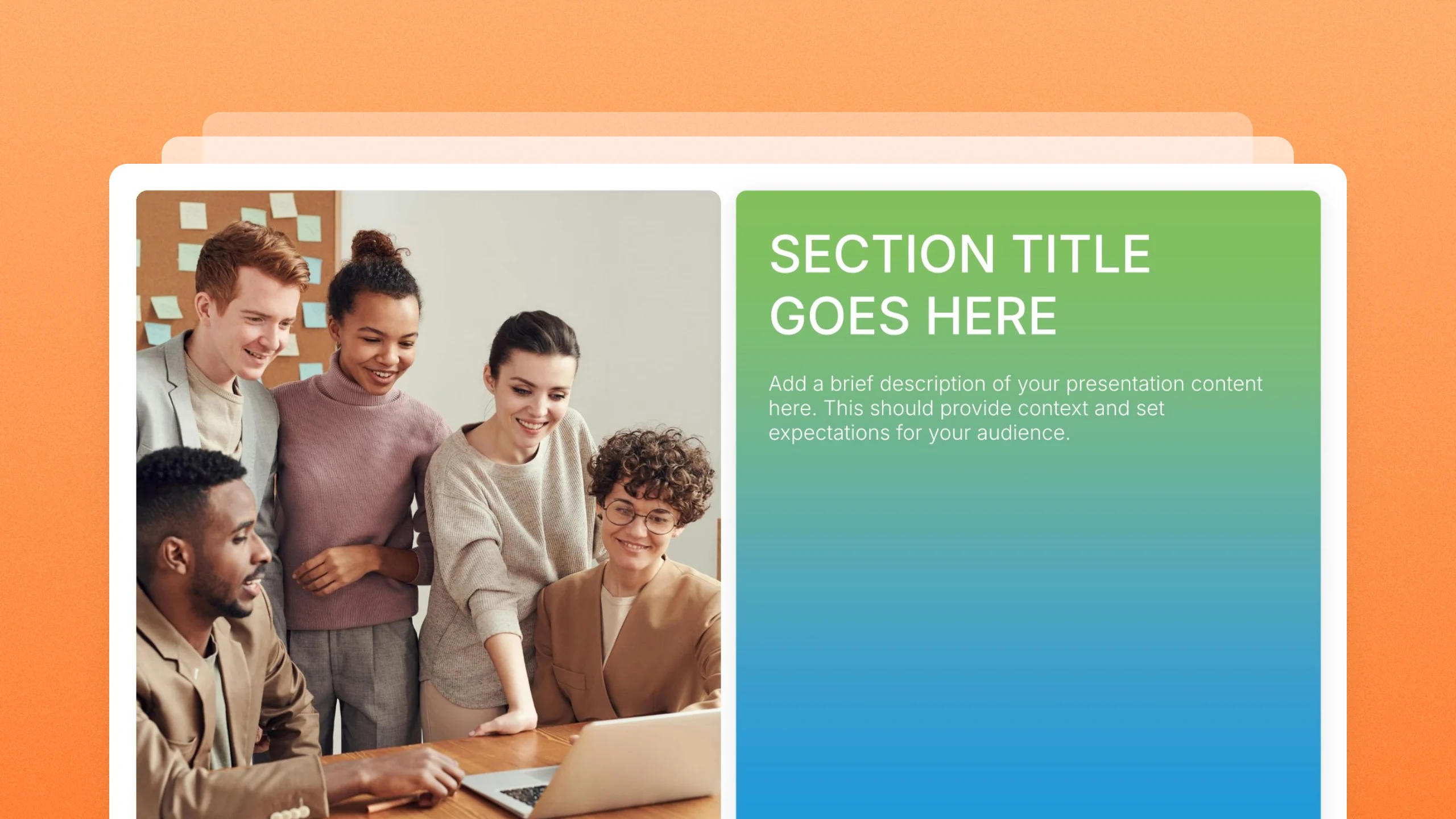 Section divider slides, 81 editable layouts