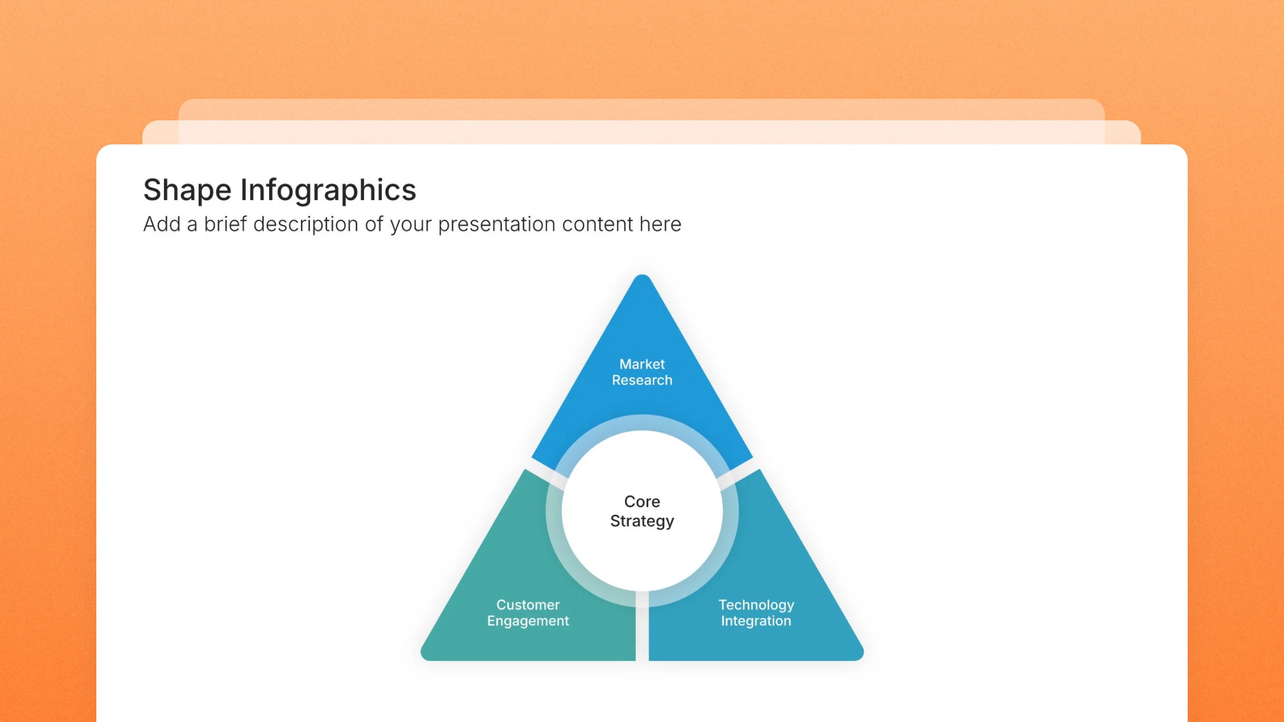 Shapes infographic slides, 3 editable layouts