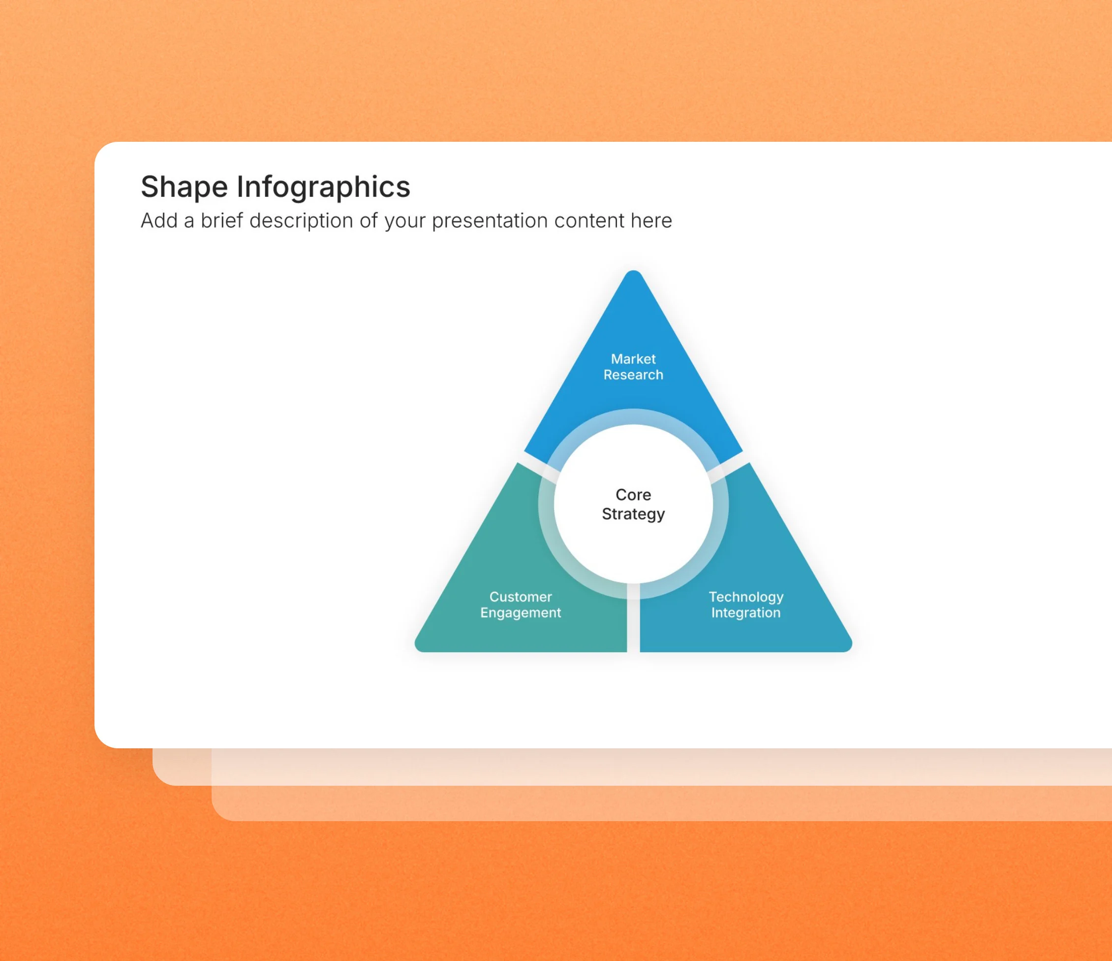 Shapes infographic slides in the Choladeck slide library