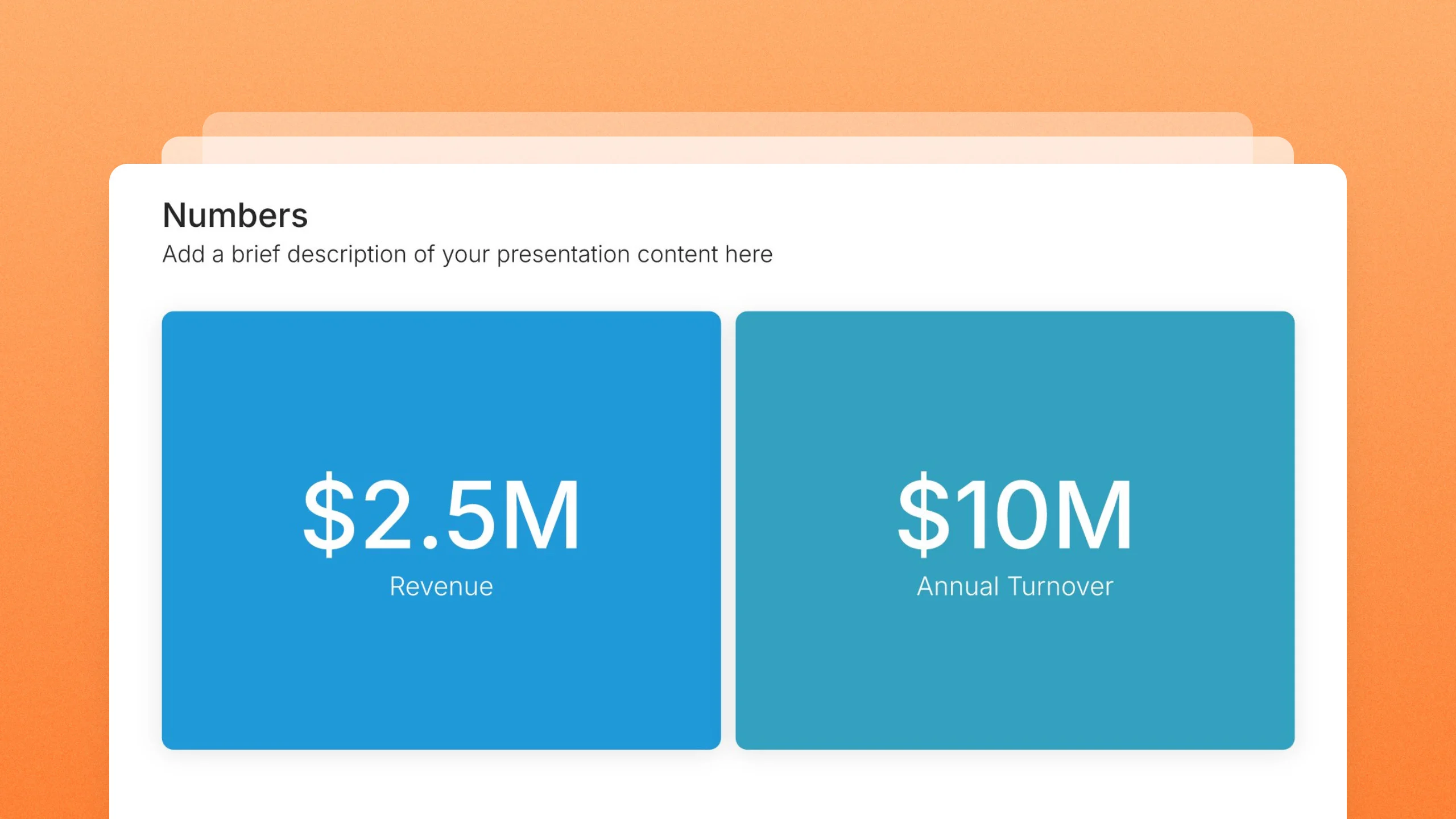Simple numbers slides, 76 editable layouts