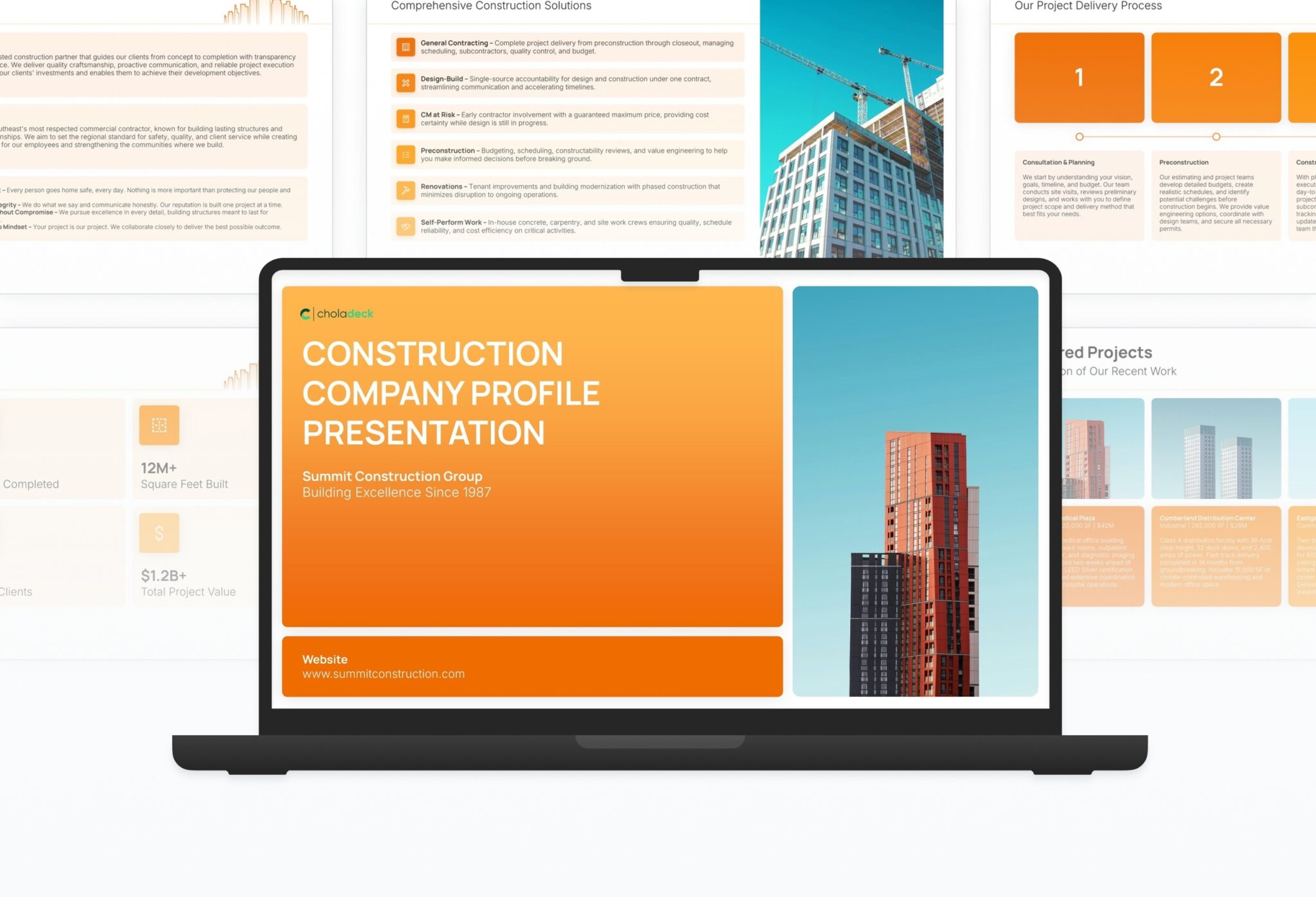 Construction Company Profile Template for Contractors