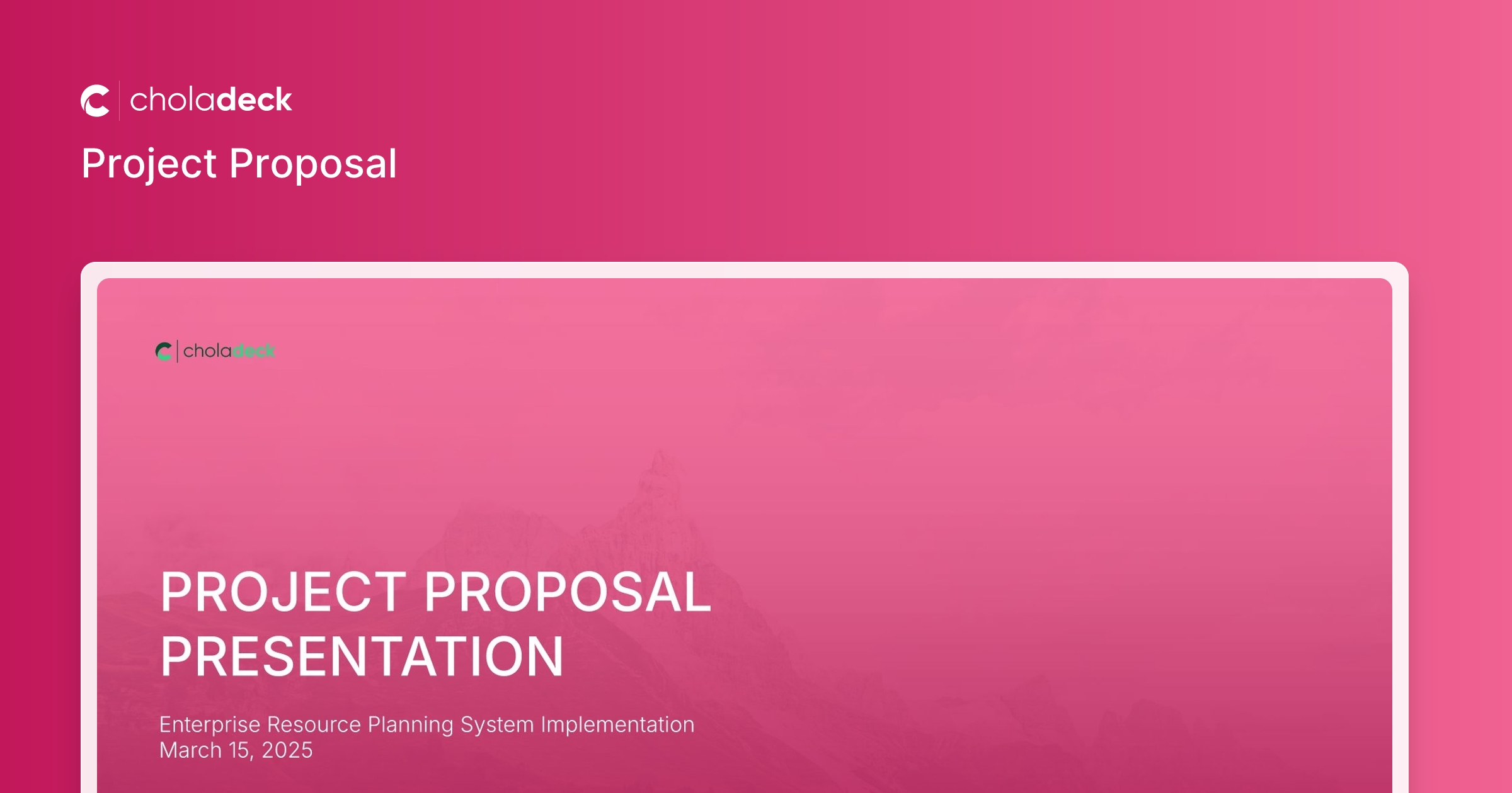 Project Proposal Presentation Template for Organizations