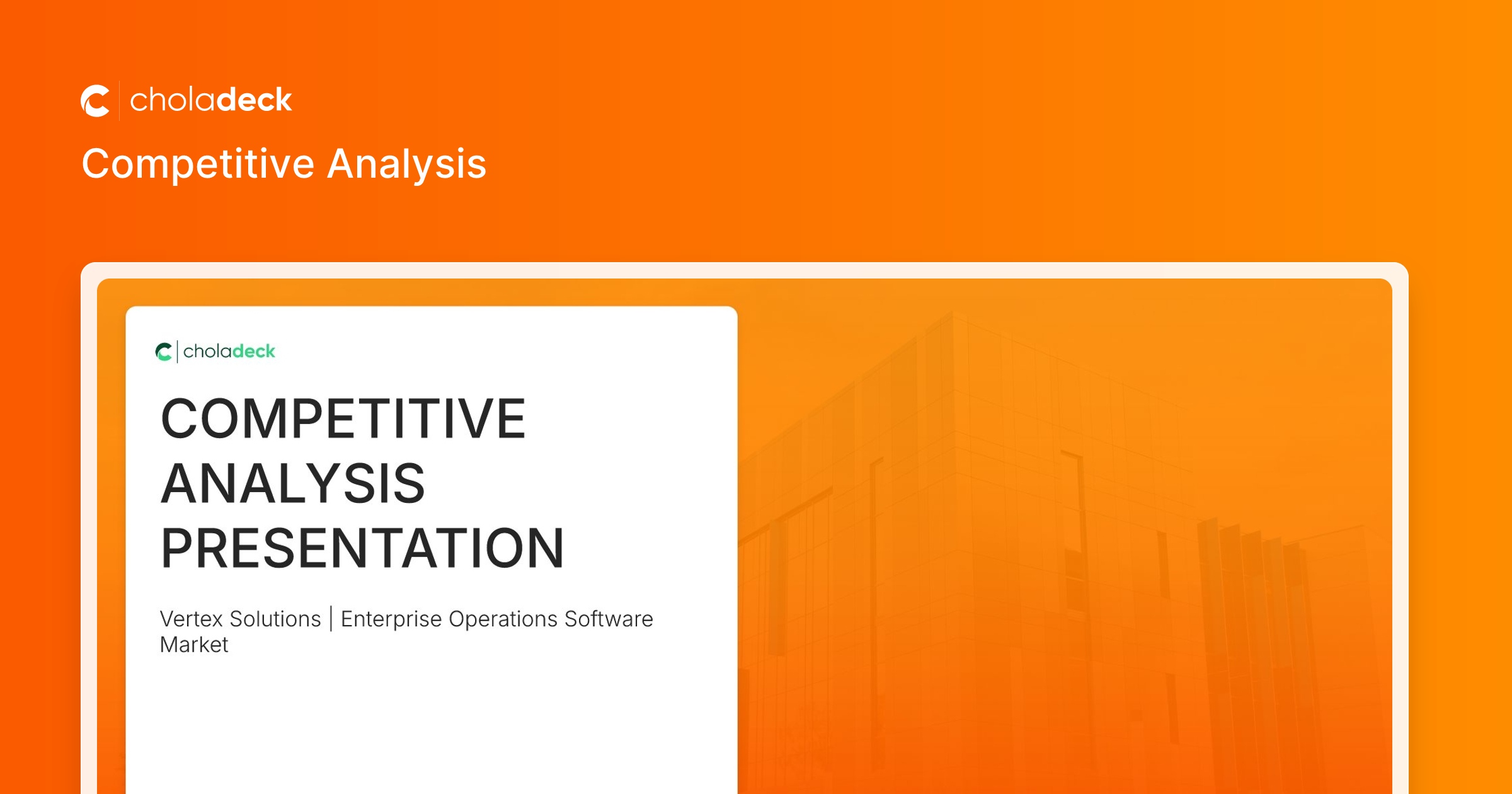 Competitive Analysis Presentation Template for Strategy