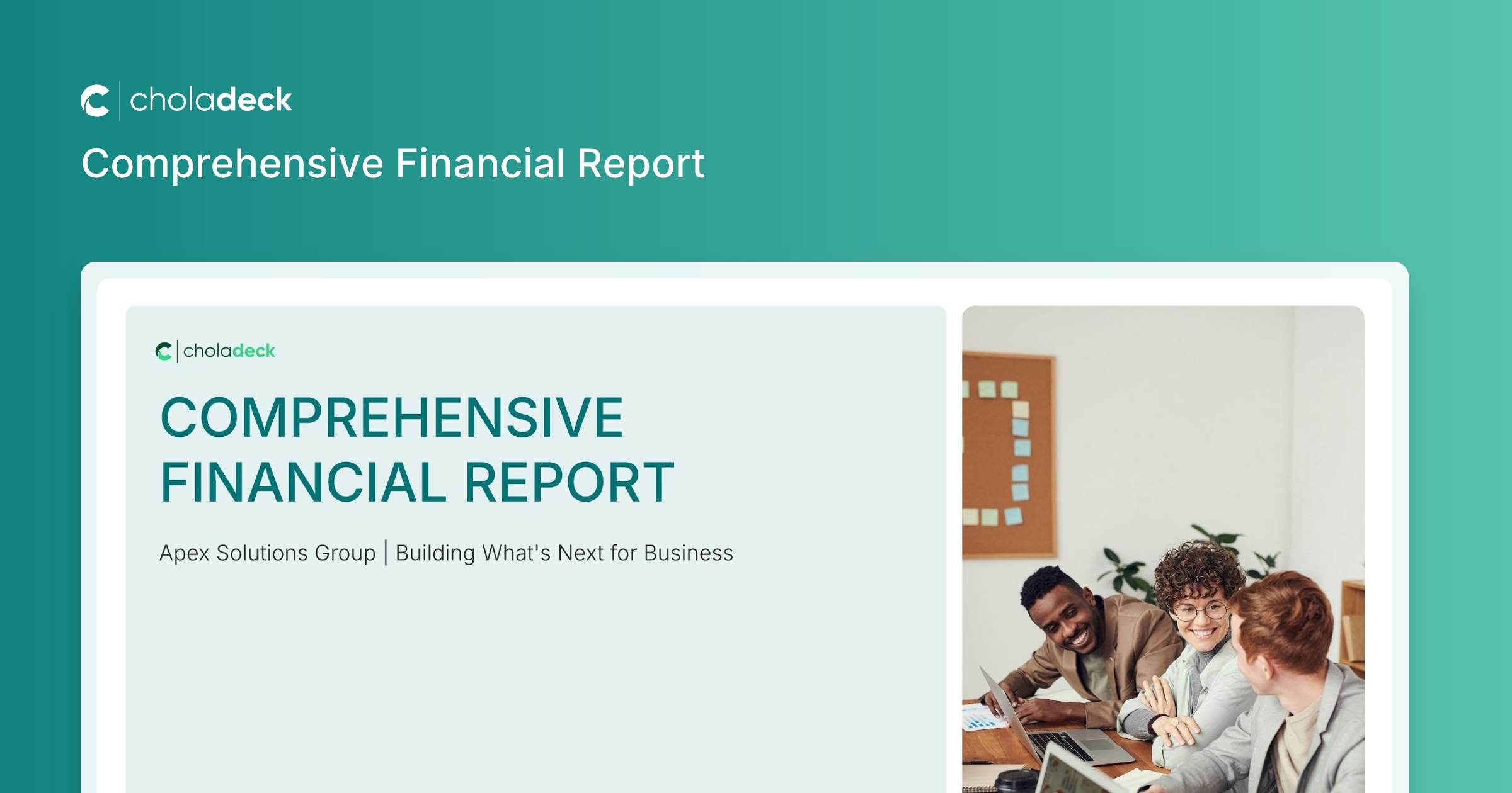 Comprehensive Financial Report Template for Investors