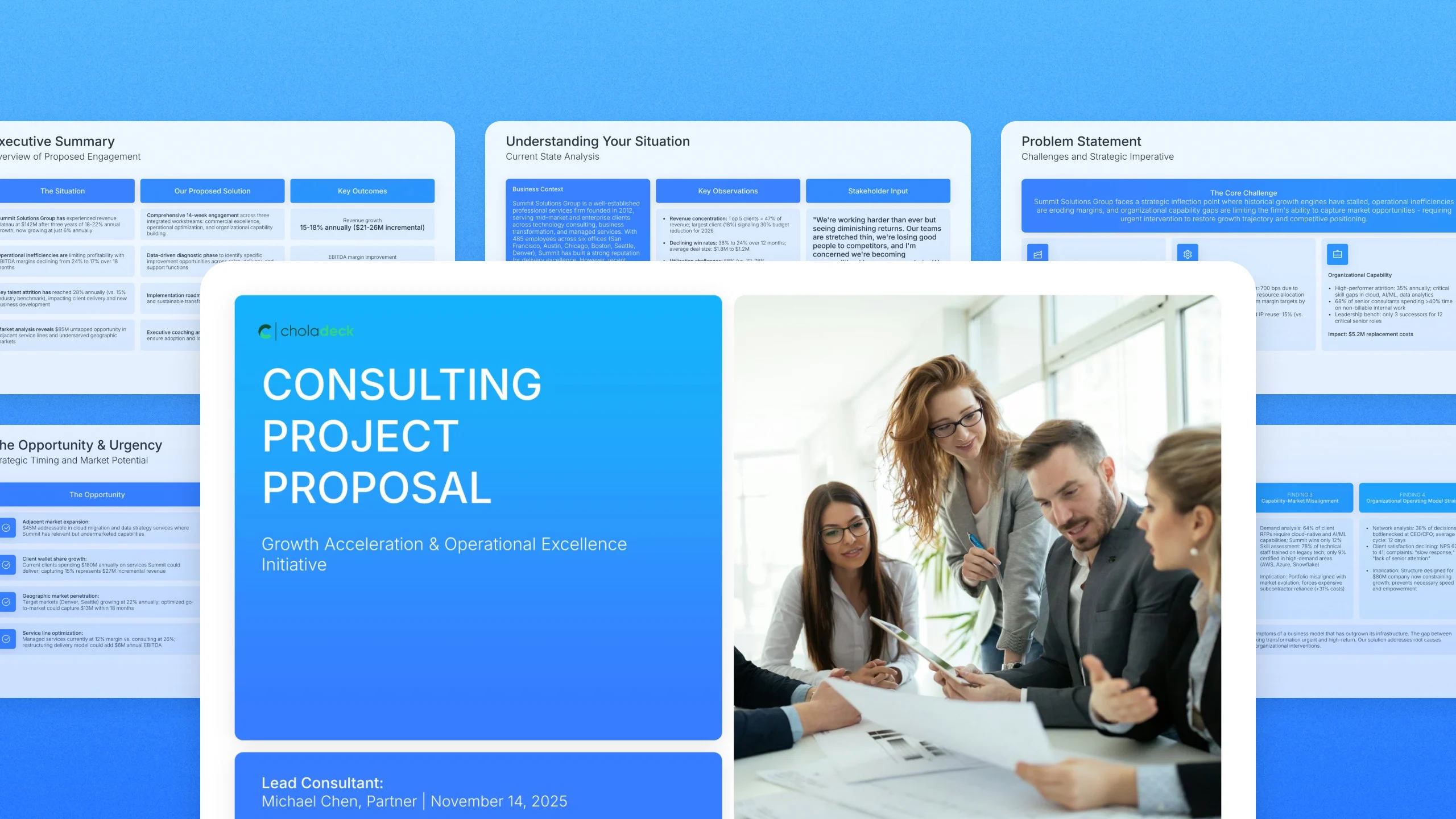 Consulting proposal template, 25 editable slides