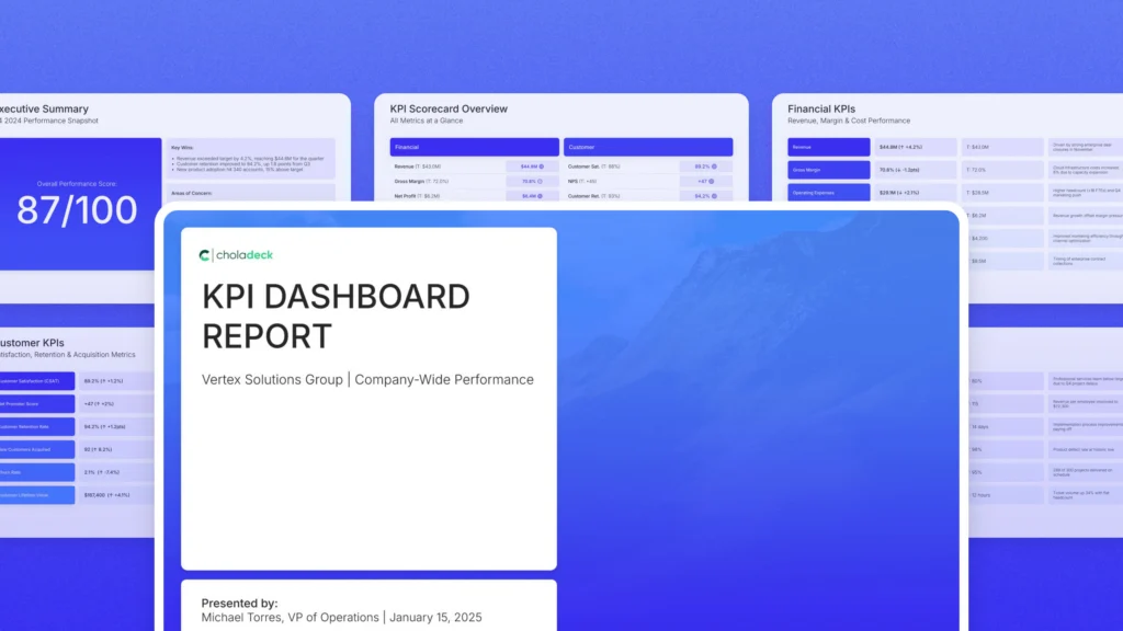 KPI dashboard templates
