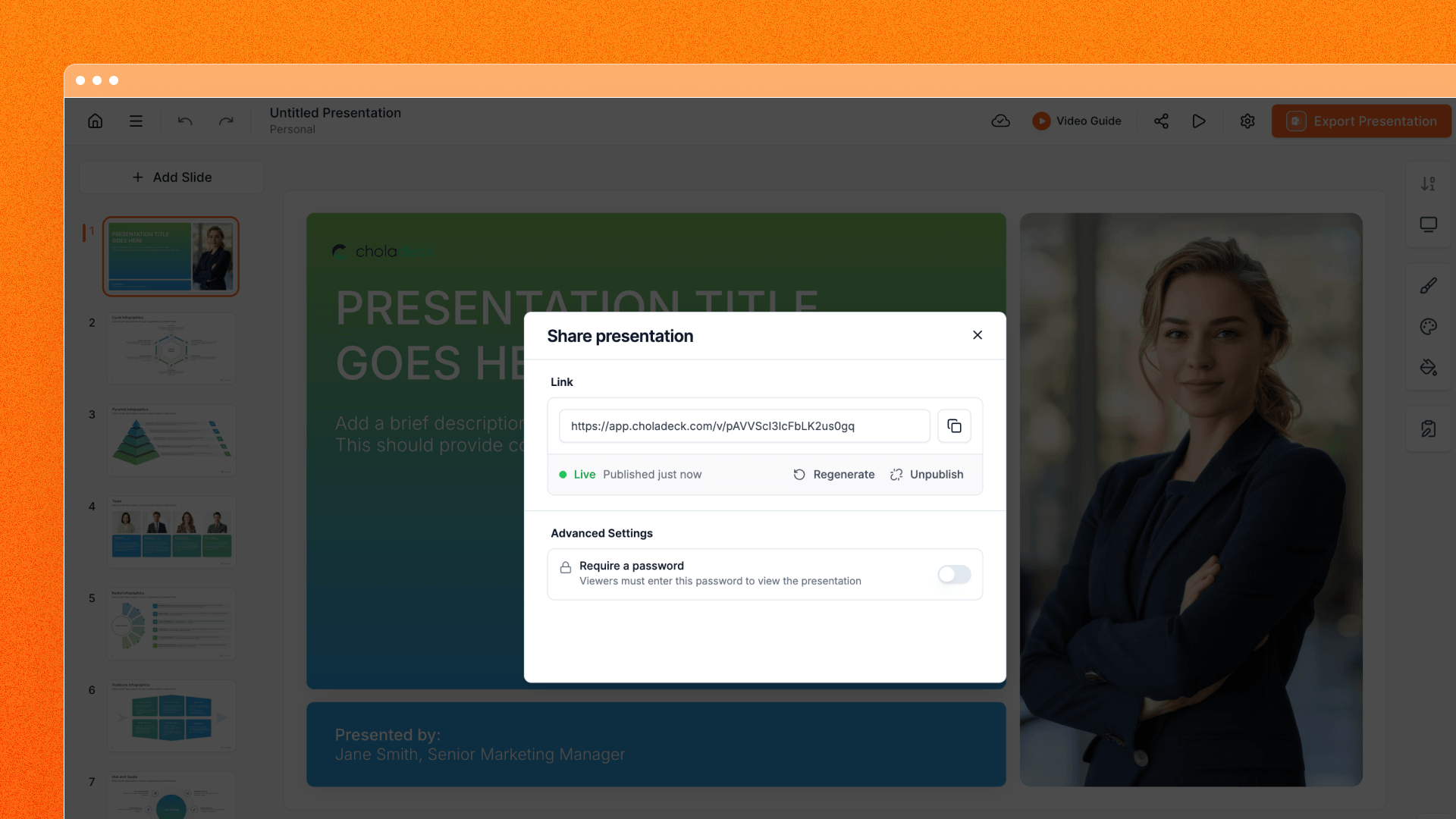 Share an interactive link
